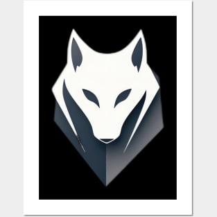 Frost Moon Wolf Shadow Posters and Art